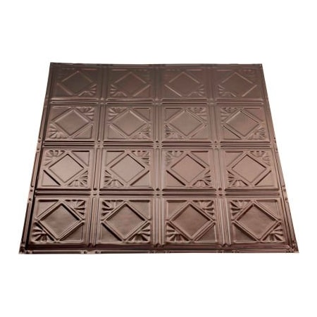 Acoustic Ceiling Products Great Lakes Tin Ludington 2' X 2' Nail-up Tin Ceiling Tile in Bronze Burst - T57-06